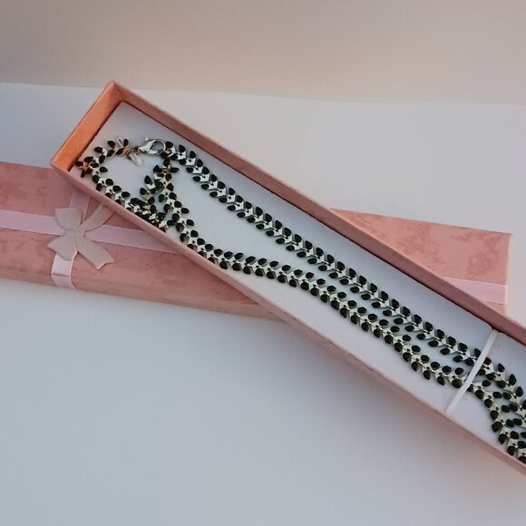 Necklace & Earing Sets Black & Silver Combination Formal Casual Business - Picture 4 of 7